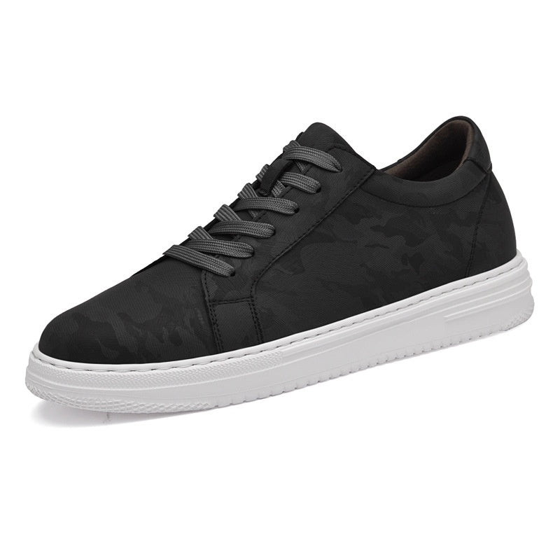Mens Invisible Height Increasing Thick Soled Elevating Shoes Mens Casual White Trendy Athletic Sneakers