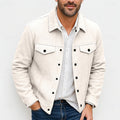 Mens Stylish Casual Wool Coat With A Lapel