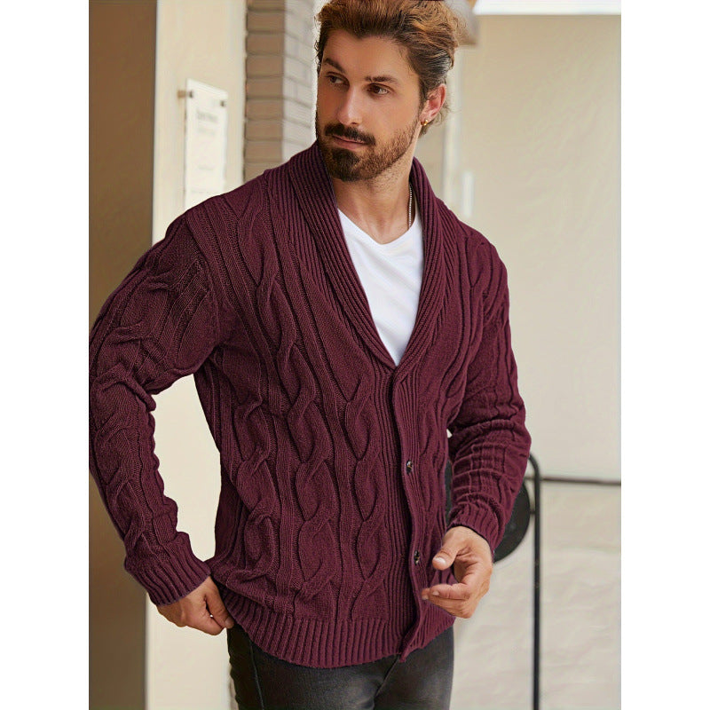 Printed Knit Cardigan Casual Long Sleeve Sweater