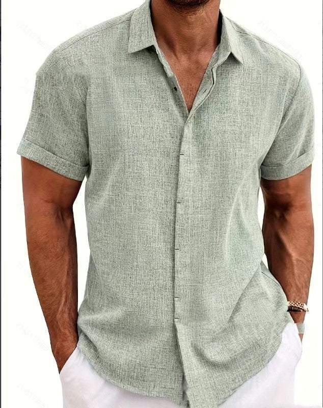 Beach Plus Size Men's Short-sleeve Shirt