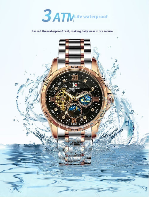 Automatic Mechanical Large Dial Multifunctional Men's Watch