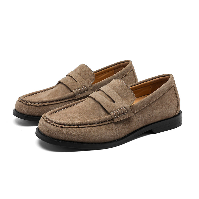 Atmosphere Basic Soft Bottom Slip-on Niche Casual All-match Leather Shoes