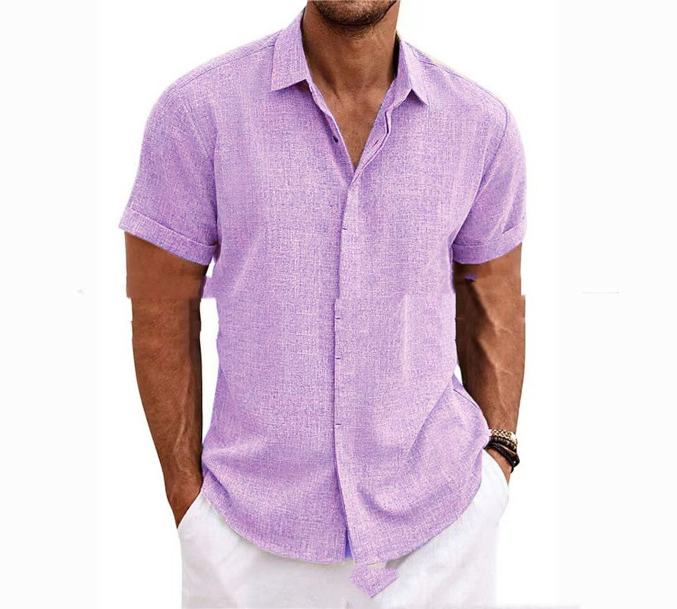 Beach Plus Size Men's Short-sleeve Shirt