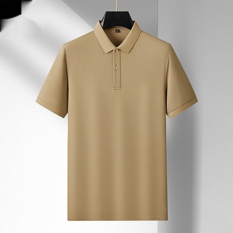 Cotton Mercerized Mens Polo Shirt High-End Feel Pure Cotton Lap