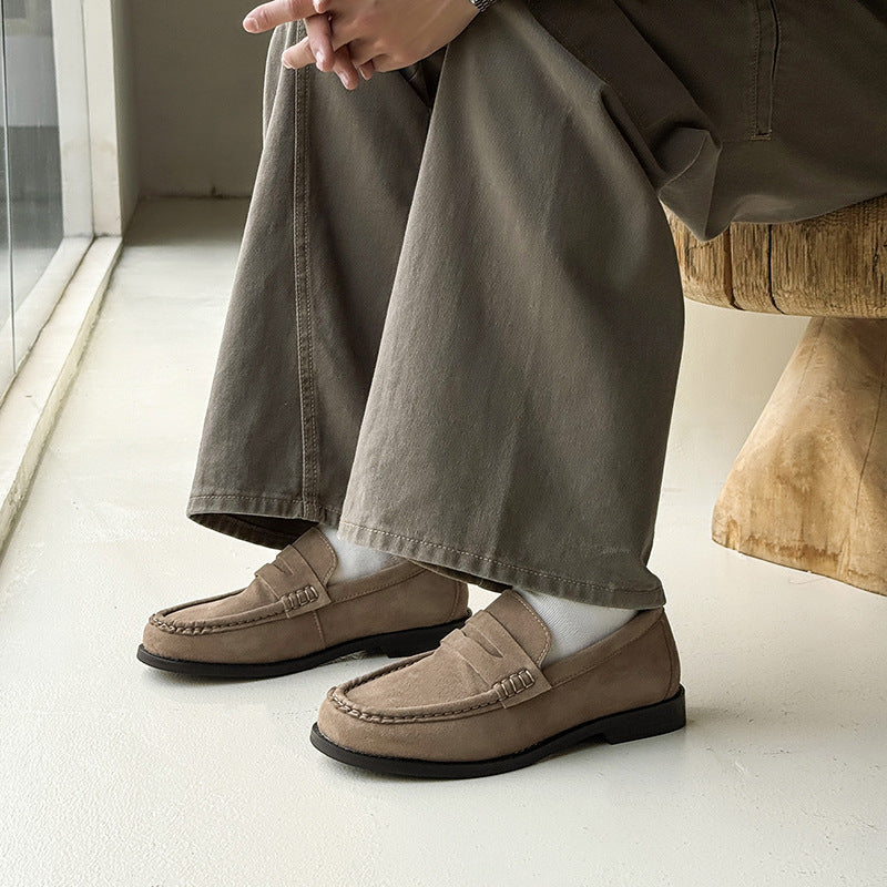 Atmosphere Basic Soft Bottom Slip-on Niche Casual All-match Leather Shoes