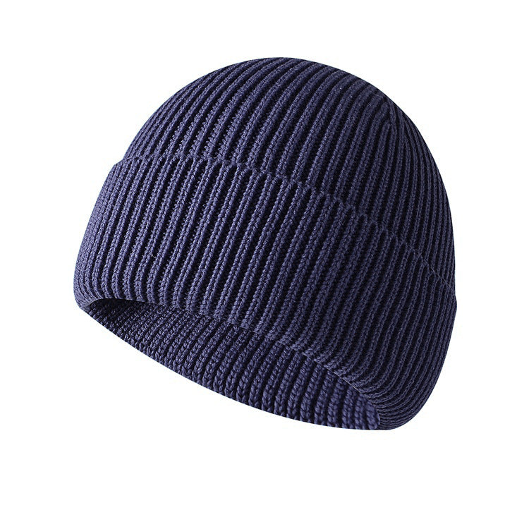 Thickened Knitted With Cotton Flip-up Lining, Outdoor Sports Ski Warm Hat