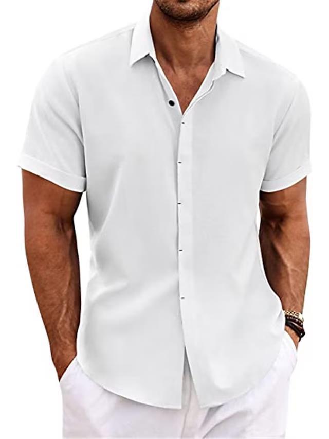 Beach Plus Size Men's Short-sleeve Shirt