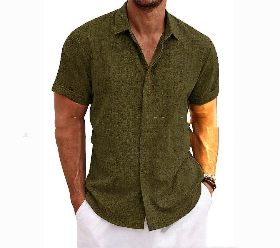 Beach Plus Size Men's Short-sleeve Shirt