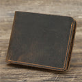 Men's Crazy Horse Leather Wallet European And American Retro