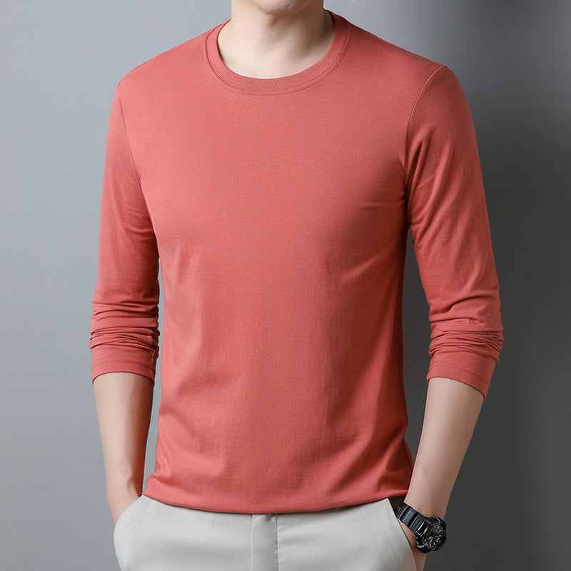 Mens Long-sleeve T-shirt Pure Cotton Hoodie