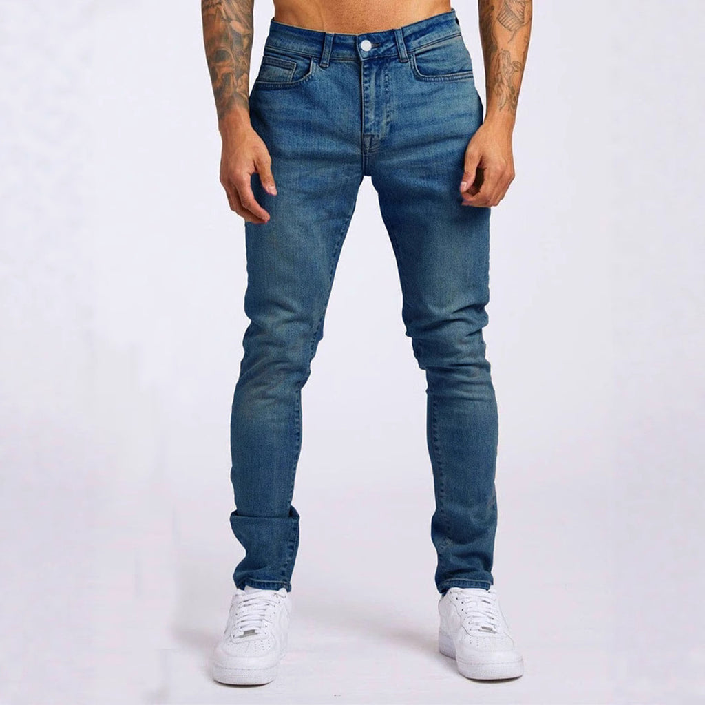 New Mens Slim-fit Denim Trousers