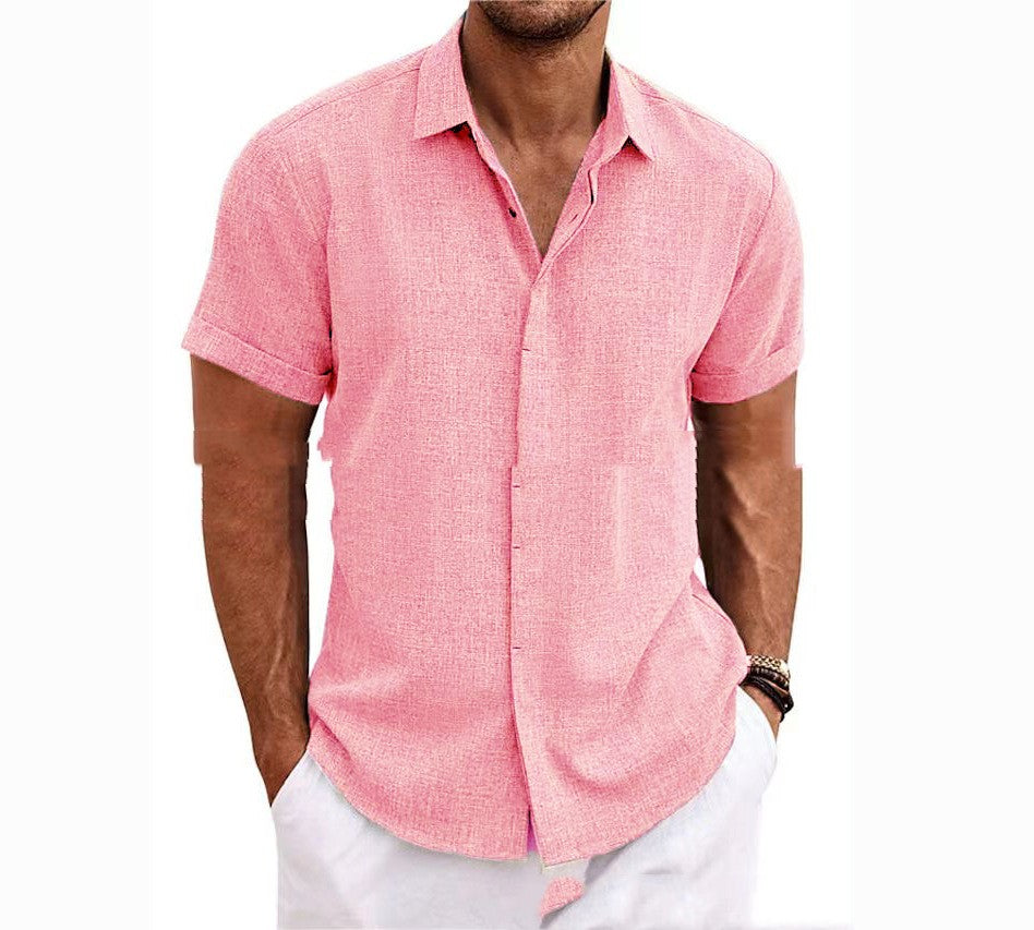 Beach Plus Size Men's Short-sleeve Shirt