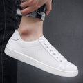 Breathable White Shoes Men's Casual Leather Shoes