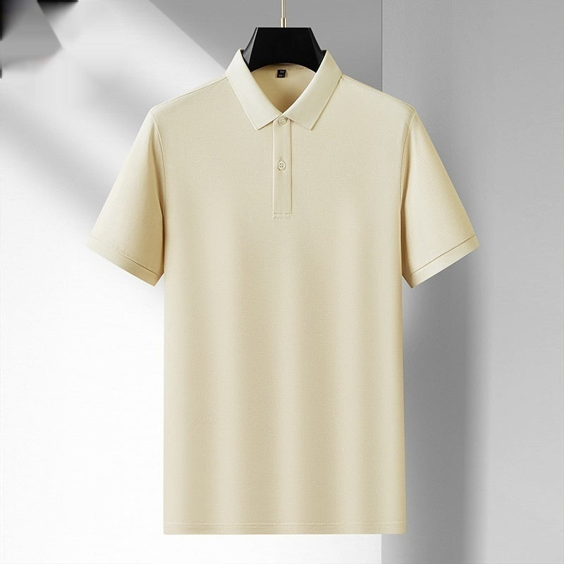 Cotton Mercerized Mens Polo Shirt High-End Feel Pure Cotton Lap