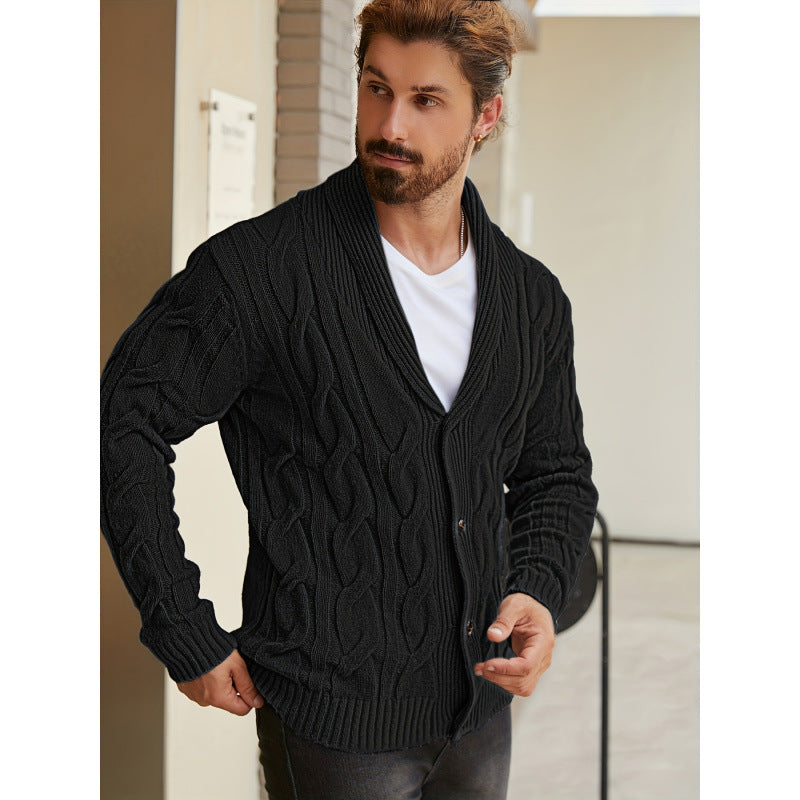 Printed Knit Cardigan Casual Long Sleeve Sweater