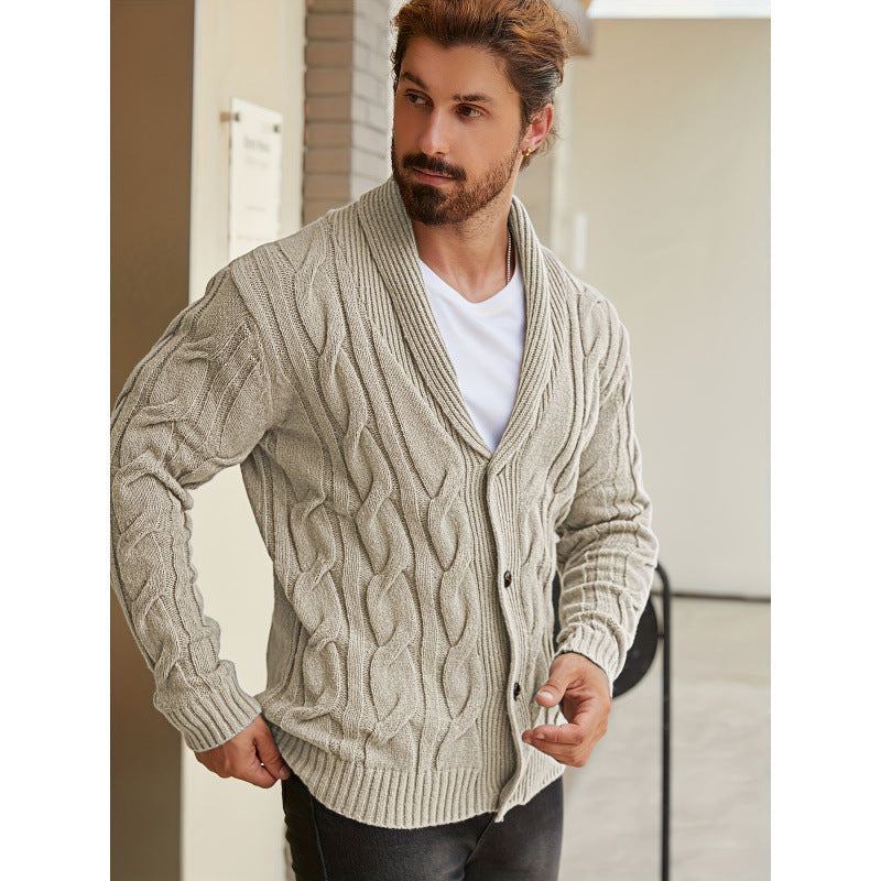 Printed Knit Cardigan Casual Long Sleeve Sweater