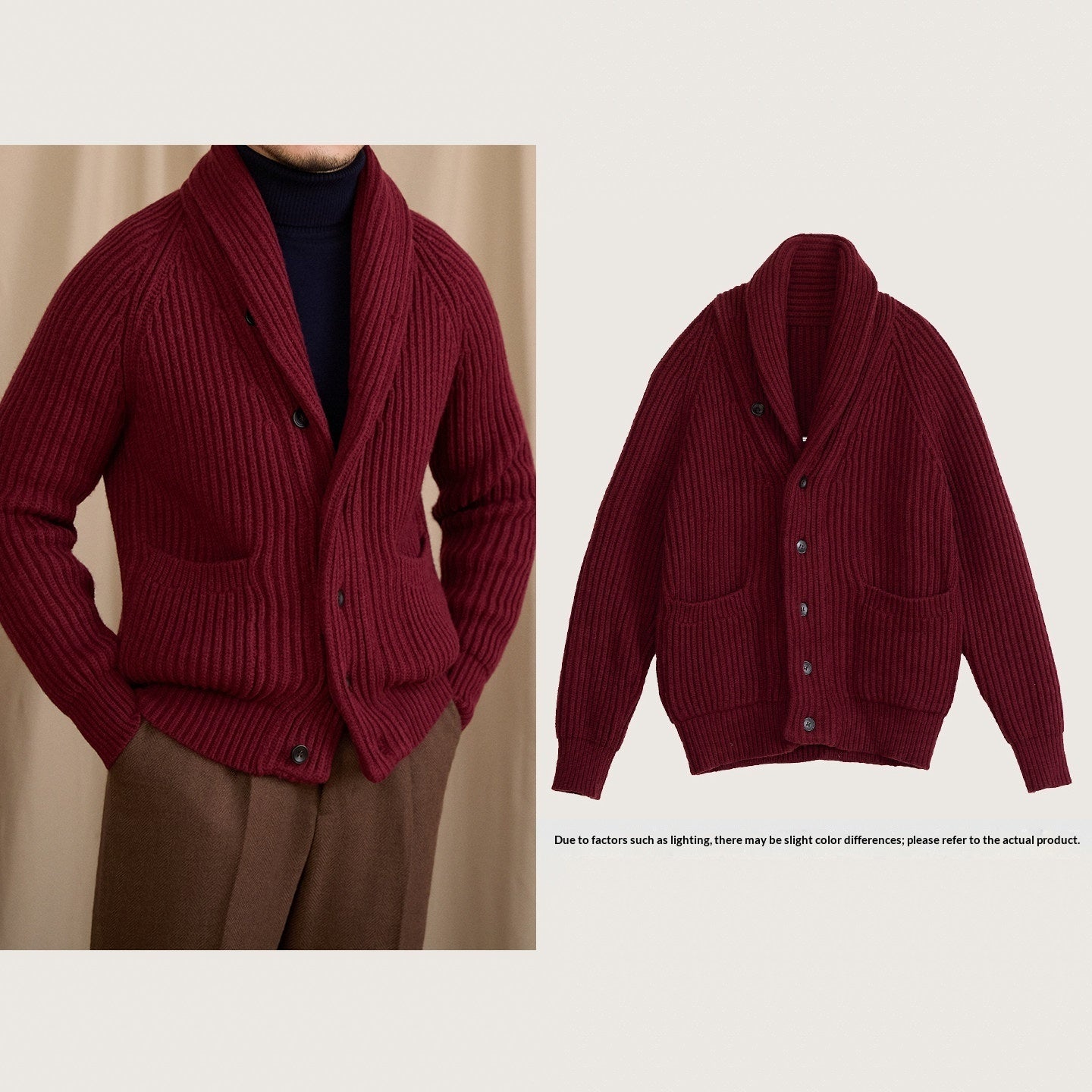 Casual  Warm  And Stylish Mens Commuter Sweater Cardigan